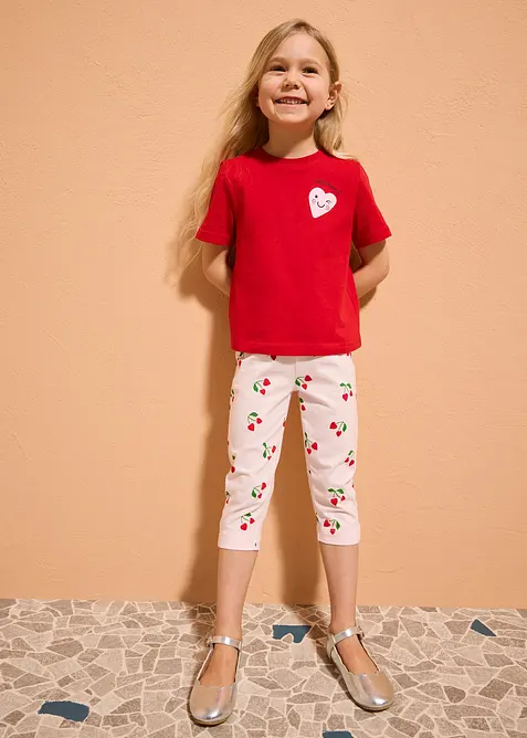 Caprileggings i &oslash;kologisk bomull med elastan (3-pack), bonprix