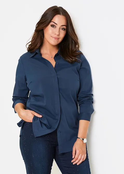 Lang stretchbluse, bonprix