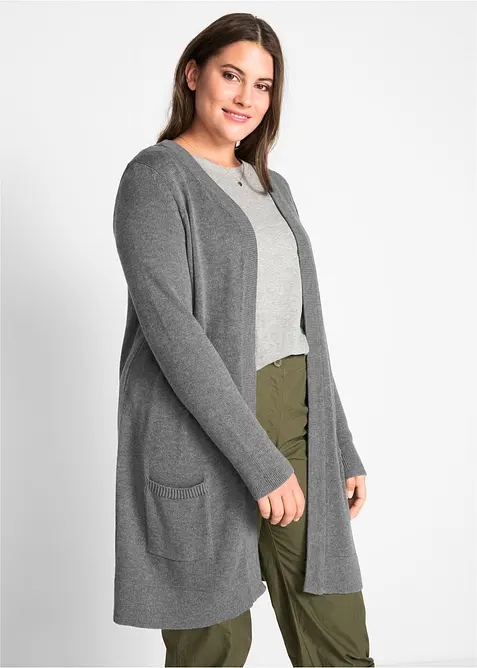Lang strikkejakke, lang arm, bonprix