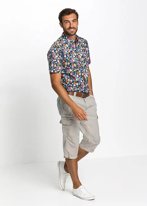 Regular Fit-cargo-bermudashorts i 100% bomull, lang, bonprix
