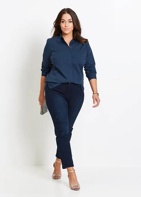 Lang stretchbluse, bonprix