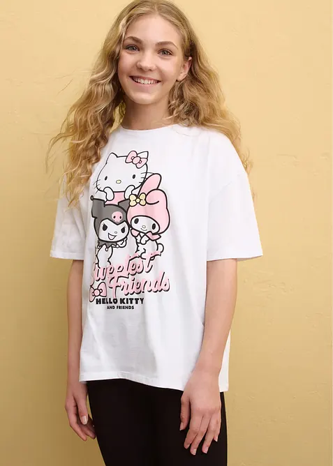Oversized Hello Kitty-topp i 100% bomull, Hello Kitty