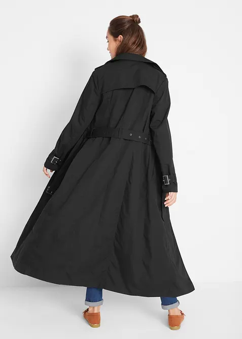 Lang trenchcoat med belte, bonprix