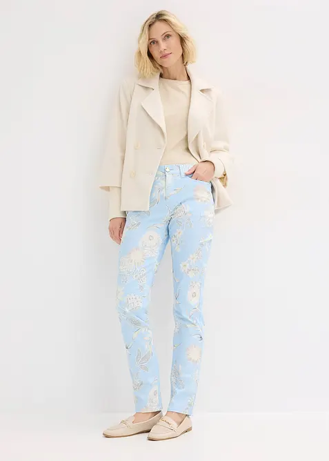 M&oslash;nstret bukse med stretch, bonprix