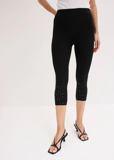 Caprileggings i bomullsmiks, bonprix