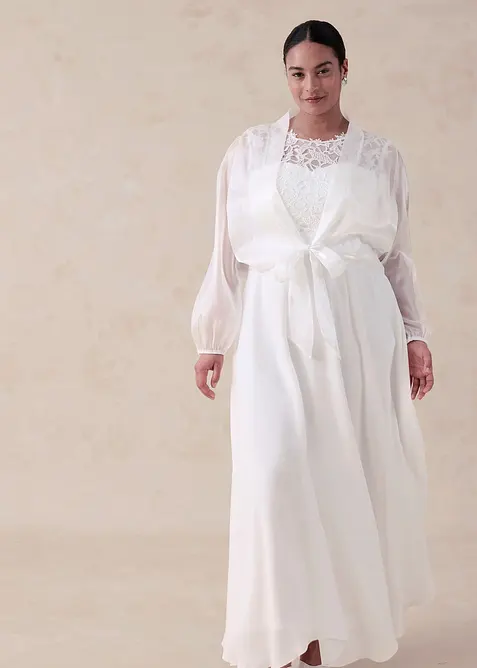 Bolero i lett tyll med knyting, bonprix