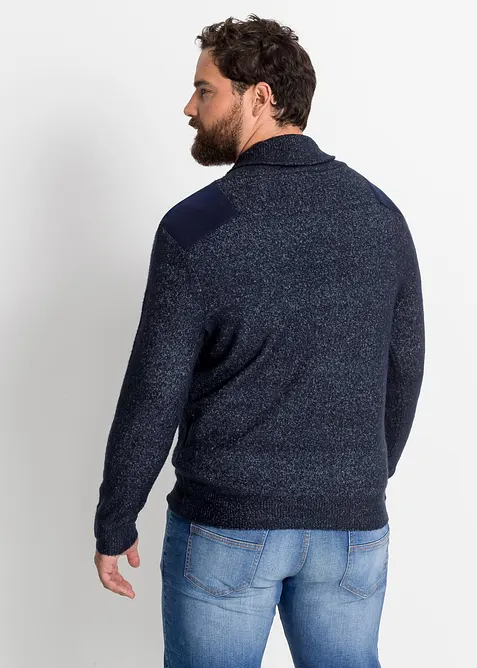 Finstrikket genser med sjalkrage, bonprix