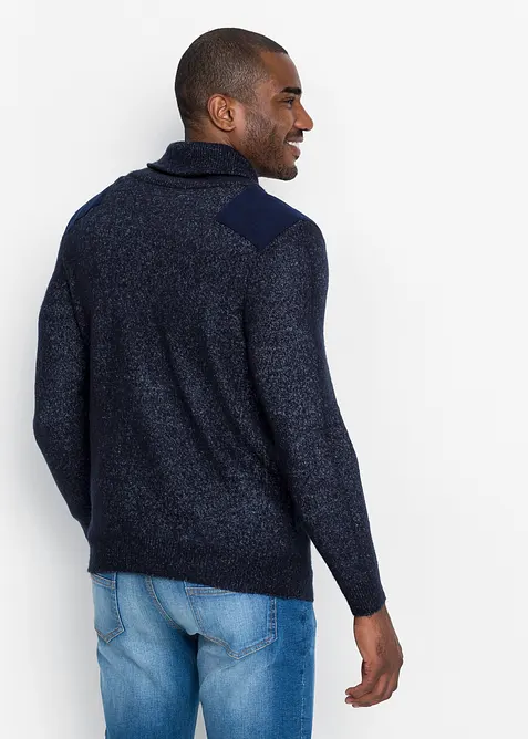 Finstrikket genser med sjalkrage, bonprix