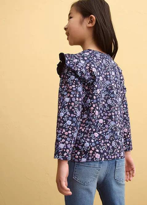 Langermet topp i 100% &oslash;kologisk bomull (3-pack), bonprix