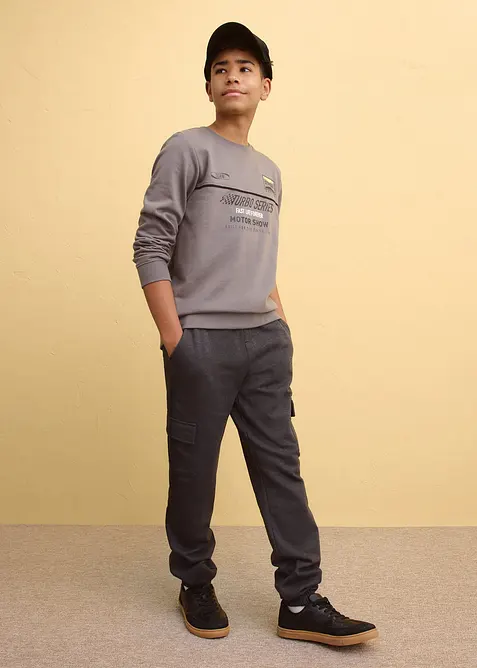 Sweatshirt i myk bomullsmiks, bonprix