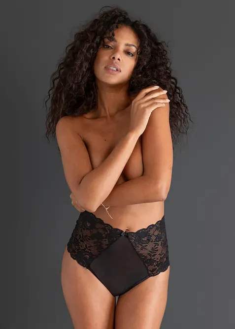 High Waist-stringtruse ouvert med avtagbart kjede, bonprix