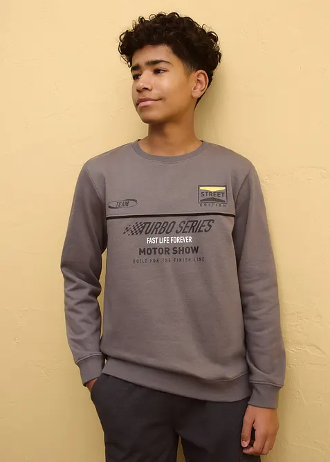 Sweatshirt i myk bomullsmiks, bonprix