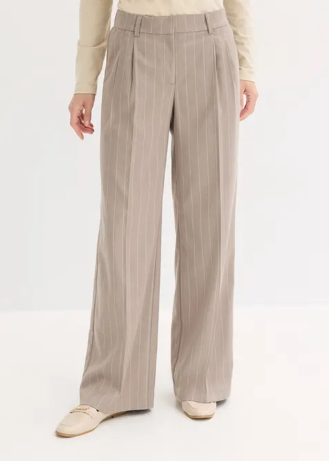 Vid bukse med n&aring;lestripe-m&oslash;nster, bonprix