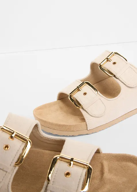 Slip in-sandaler med spenne, bonprix