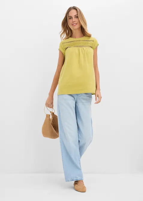 Topp i 100% &oslash;kologisk bomull, bonprix