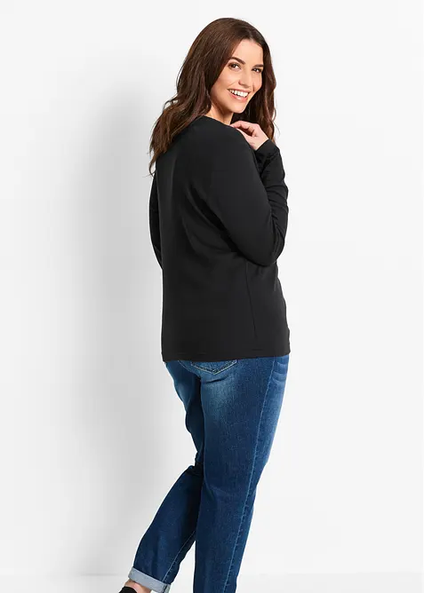 Langermet topp i 100% &oslash;kologisk bomull, bonprix