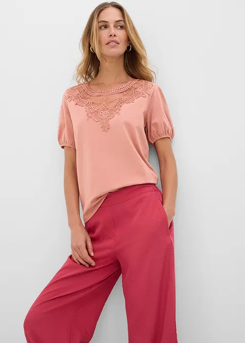 Topp av elastisk bomull, bonprix
