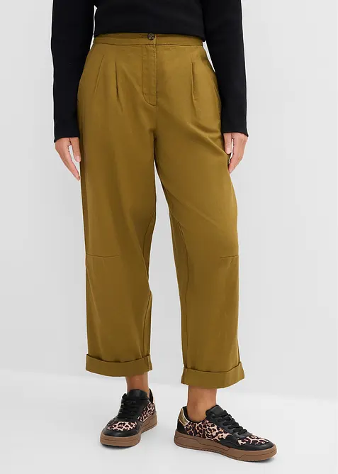 Barrel bukse i 100% bomull, bonprix