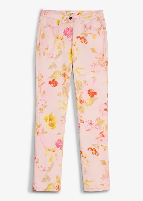 Stretchbukse med blomsterprint, bonprix