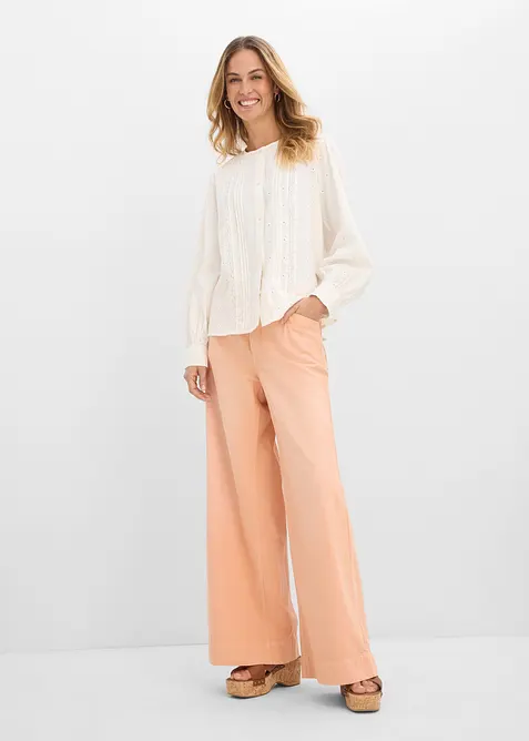 Bluse av strukturert poplin, bonprix