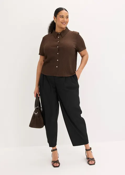 Trikotbluse med struktur, bonprix