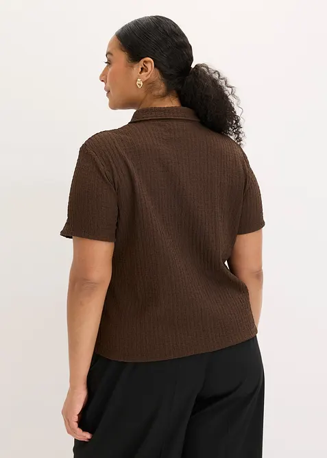 Trikotbluse med struktur, bonprix
