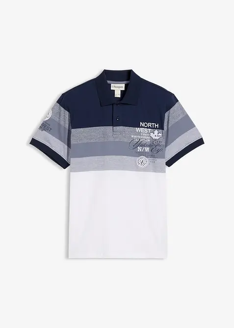 Poloskjorte i jersey i 100% &oslash;kologisk bomull, bonprix