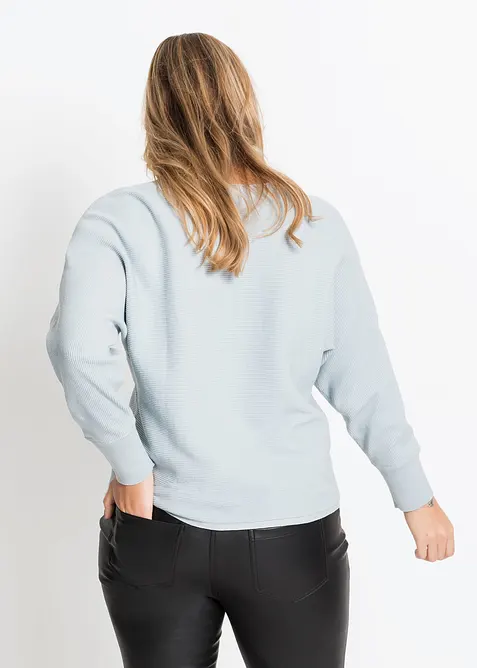Oversized ribbestrikket genser, bonprix