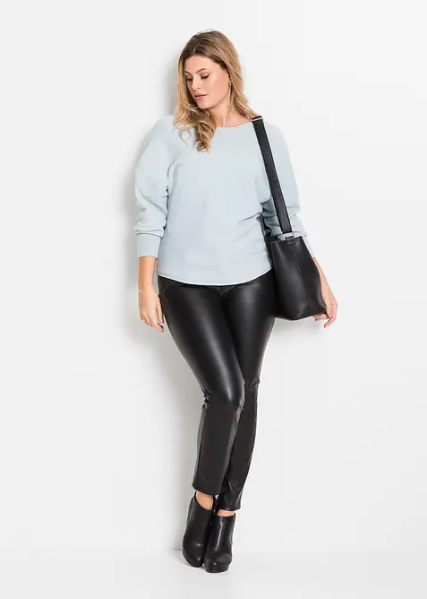 Oversized ribbestrikket genser, bonprix