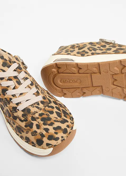 Komfortable sneakers med polstret inners&aring;le fra Rieker, Rieker