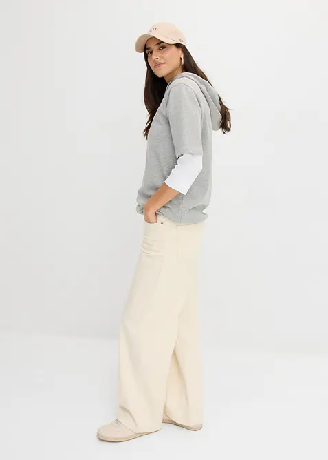 Hettegenser i bomullsmiks, bonprix