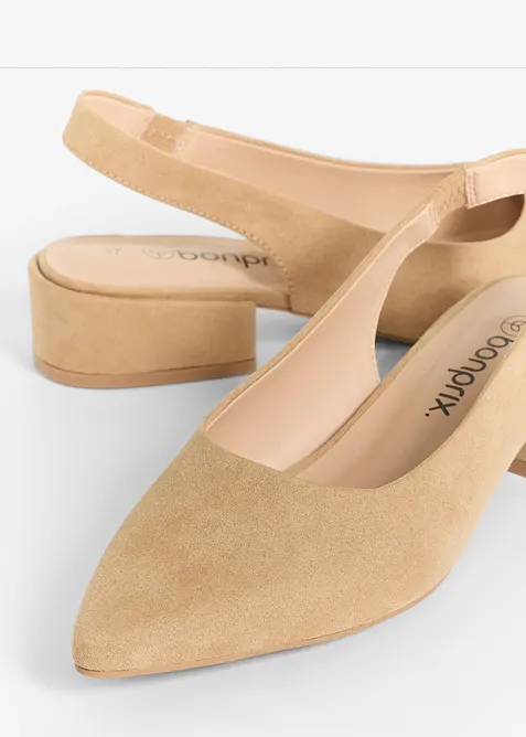Slingbacks med flat h&aelig;l, bonprix