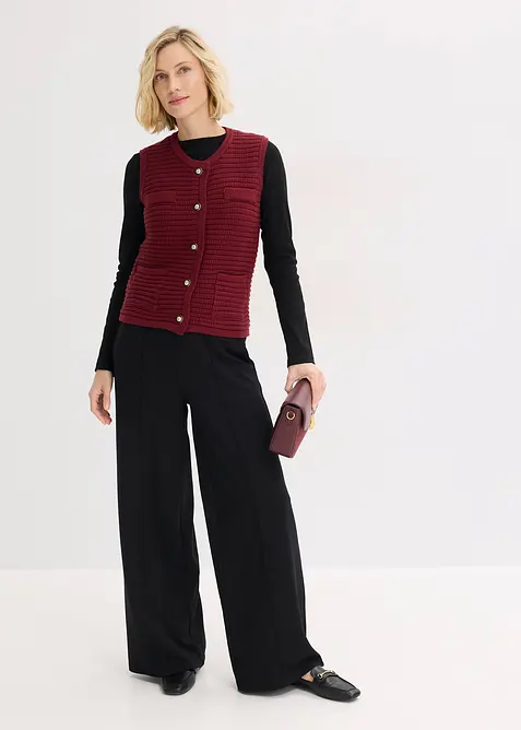 Strikket vest med viskose, bonprix