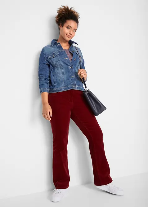 Stretch-cordbukse, Bootcut, bonprix