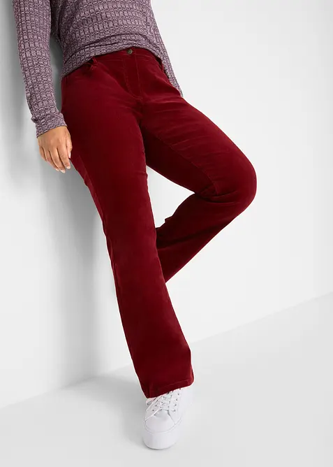 Stretch-cordbukse, Bootcut, bonprix