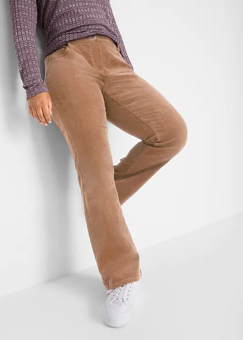 Stretch-cordbukse, Bootcut, bonprix