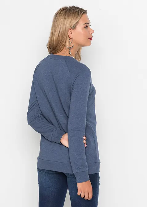 Sweatshirt i bomullsmiks, bonprix