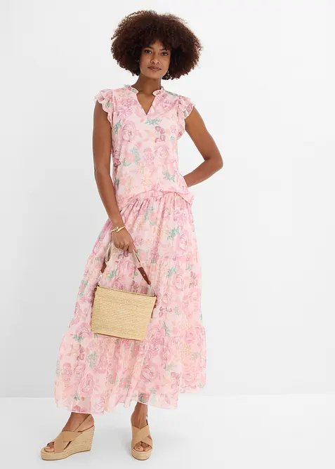 Trikotbluse i myk mesh, bonprix