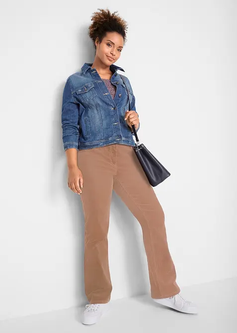 Stretch-cordbukse, Bootcut, bonprix