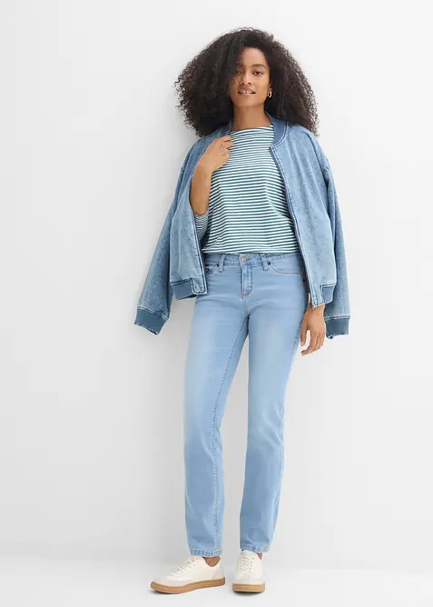 Straight-jeans Mid Waist, Stretch, bonprix