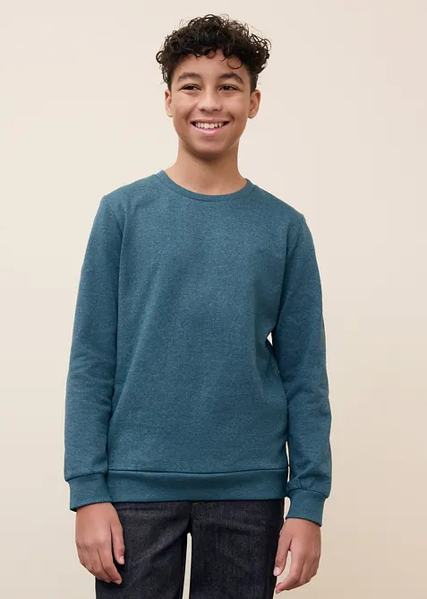 Sweatshirt i myk bomullsmiks (2-pack), bonprix