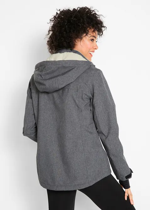 Outdoor-funksjonsjakke med teddyfleece, vanntett, bonprix