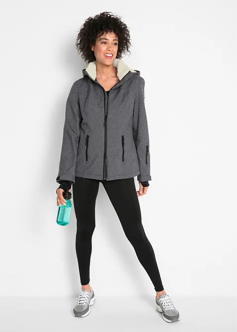 Outdoor-funksjonsjakke med teddyfleece, vanntett, bonprix