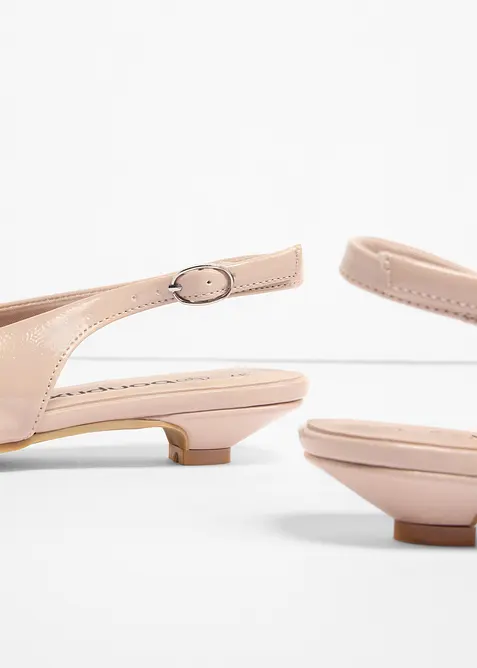 Slingback-ballerinasko i lakkstil, bonprix