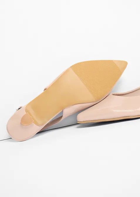 Slingback-ballerinasko i lakkstil, bonprix