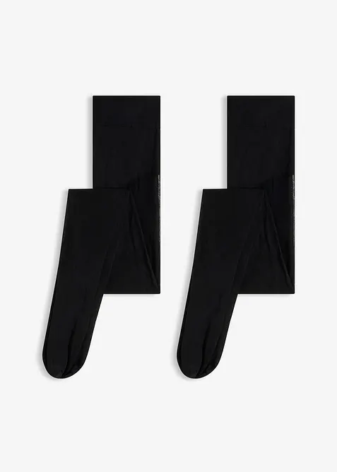 Tynn str&oslash;mpebukse med komfortlinning 30 DEN (2-pack), bonprix