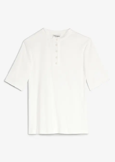 Ribbet topp i 100% &oslash;kologisk bomull, bonprix