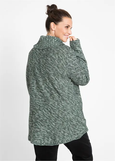 Lang poncho-genser, lange ermer, bonprix