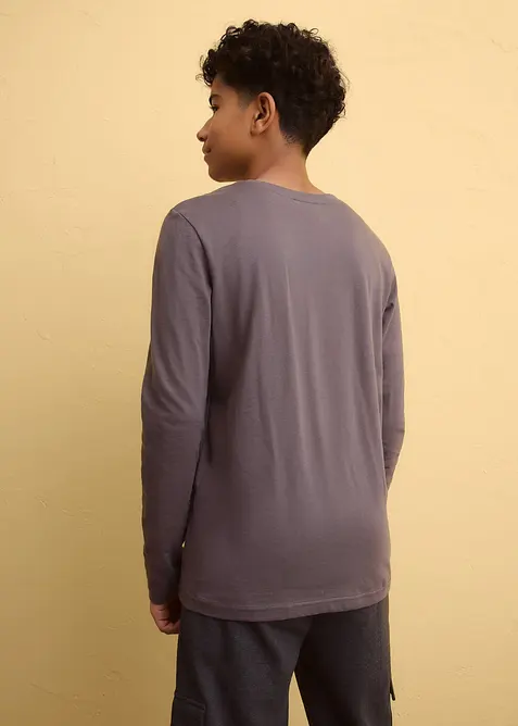 Langermet shirt i 100% &oslash;kologisk bomull, bonprix