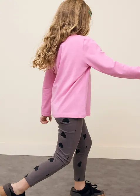 Langermet topp av elastisk, &oslash;kologisk bomullsmiks (3-pack), bonprix